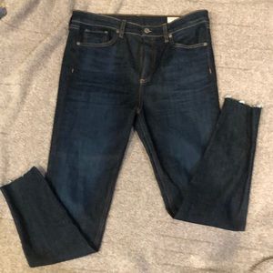 Rag & Bone 10” Ankle Skinny Raw Hem Jeans